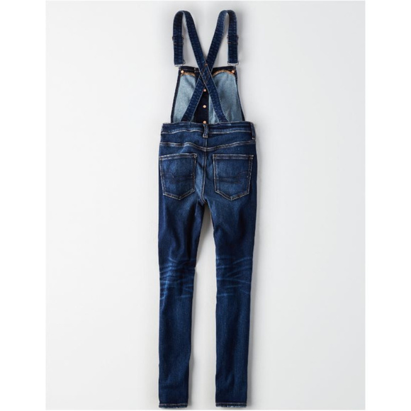 American Eagle Denim X Jegging Dark Wash Overall - Picture 3 of 3